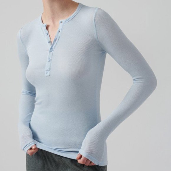 ATM Anthony Thomas Melillo Modal Rib Long Sleeve Henley - Picture 4 of 7